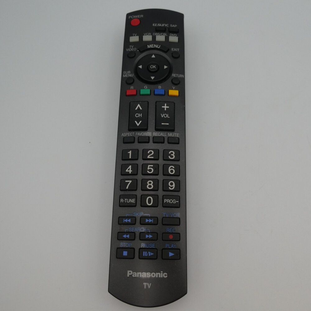 Panasonic N2QAYB000102 TV Remote Control OEM VCR DVD DBS/CBL Tested Working